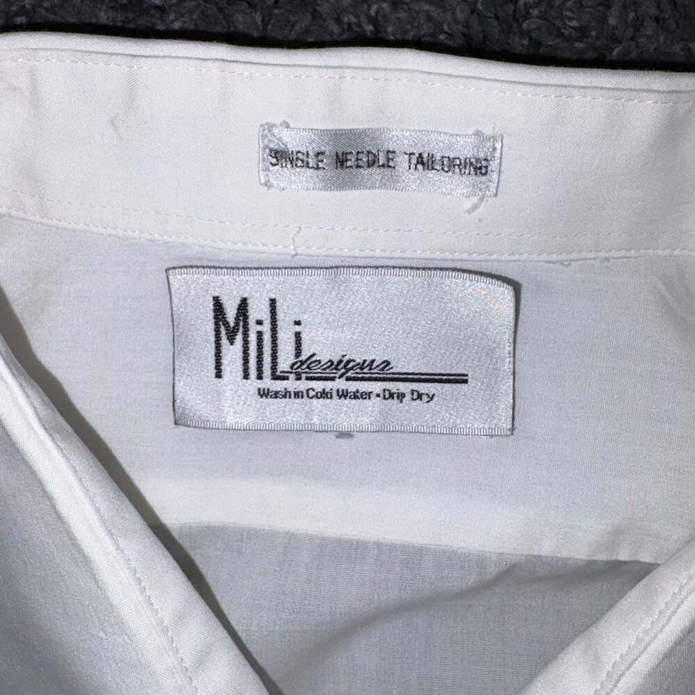 Embroidered Dragonfly Button-Down Shirt - White - Picture 2 of 4